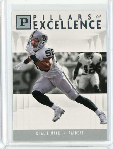 2018 Panini Football NFL Khalili Mack Pillars of Excellence Card #PI-KM