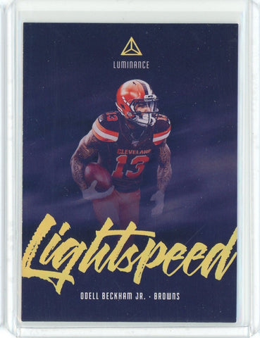 2019 Panini Luminance NFL Odell Beckham Jr Lightspeed Card #LS7