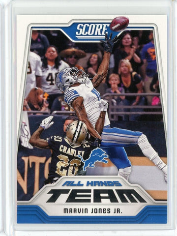 2018 Panini Score NFL Marvin Jones Jr All Hands Team Card #4