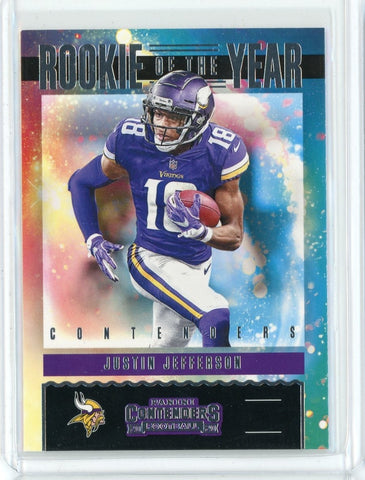 2020 Panini Contenders NFL Justin Jefferson Rookie of the Year Card #RY-JUJ