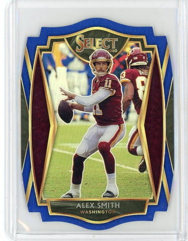 2020 Panini Select NFL Alex Smith Premier Level Blue Prizm Card #120