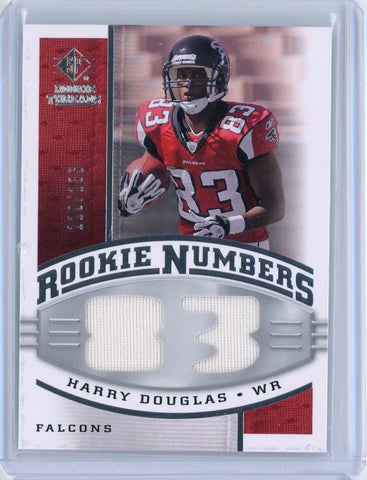 2008 Upper Deck SP NFL Harry Douglas Rookie Numbers Patch Card #RN-HD /135