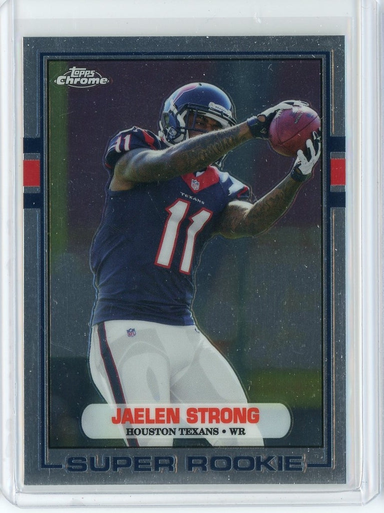2015 Topps Chrome NFL Jalen Strong Super Rookie Card #89 Texans