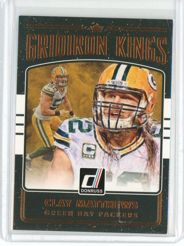 2016 Panini Donruss NFL Clay Matthews Griiron Kings Card #17 Packers