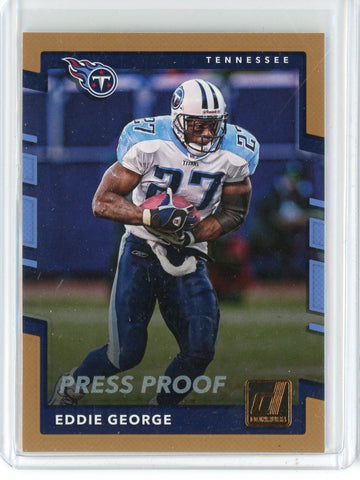 2017 Panini Donruss NFL Eddie George Press Proof Card #213 Titans