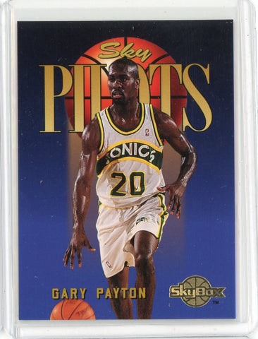 1994-95 Skybox Basketball Gary Payton Sky Pilots Card #344