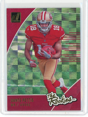 2018 Panini Donruss NFL Dante Pettis The Rookies Card #R-21 49ers