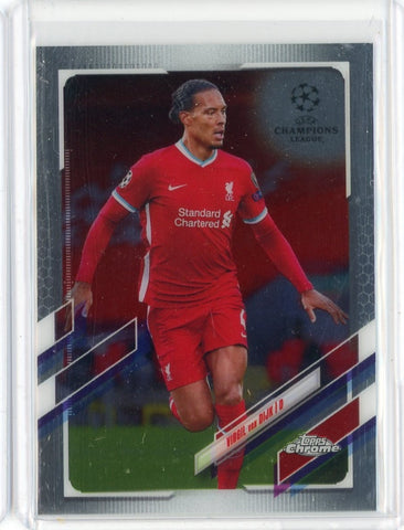 2021 Topps Chrome UEFA Soccer Virgil Van Dijk Card #46
