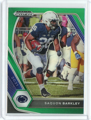 2021 Panini Prizm Draft Picks NFL Saquon Barkley Green Card #88