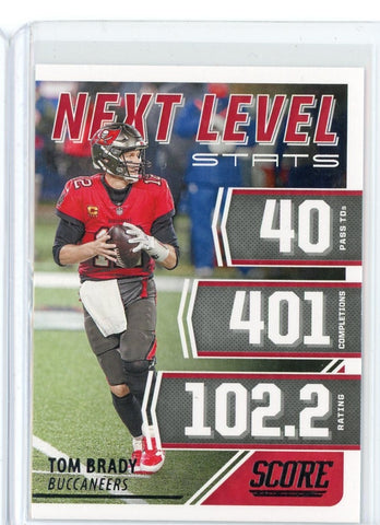 2021 Panini Score NFL Tom Brady Next Level Stats Card #NL1