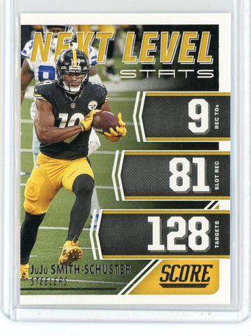 2021 Panini Score NFL Juju Smith-Schuster Next Level Stats Card #NL14