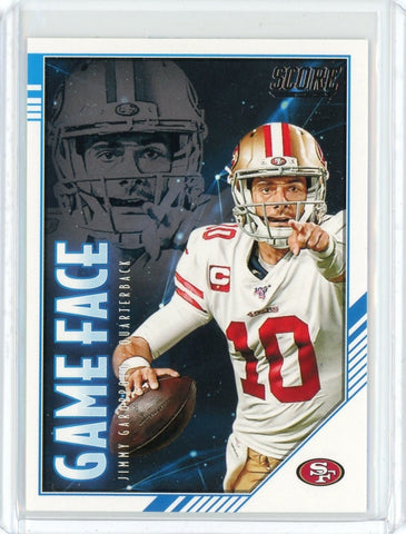 2020 Panini Score NFL Jimmy Gardoppolo Game Face Card #GF-JG