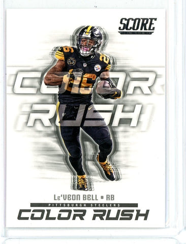 2018 Panini Score NFL Le'Veon Bell Color Rush Card #12