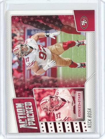 2020 Panini Rookies & Stars NFL Nick Bosa Action Packed Card #9