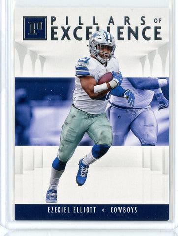 2018 Panini Football NFL Ezekiel Elliott Pillars of Excellence Card #PI-EE