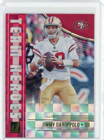 2018 Panini Donruss NFL Jimmy Garoppolo Team Heroes Card #TH-8