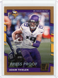 2017 Panini Donruss NFL Adam Thielen Press Proof Card #111