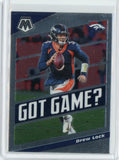 2020 Panini Mosiac NFL Drew Lock Got Game? Card #GG20