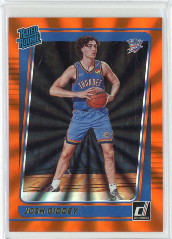 2021-22 Donruss Josh Giddey Orange Laser RC Card #202