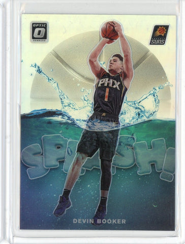 2019-20 Panini Donruss Optic Basketball Devin Booker Splash Silver Prizm Card #6