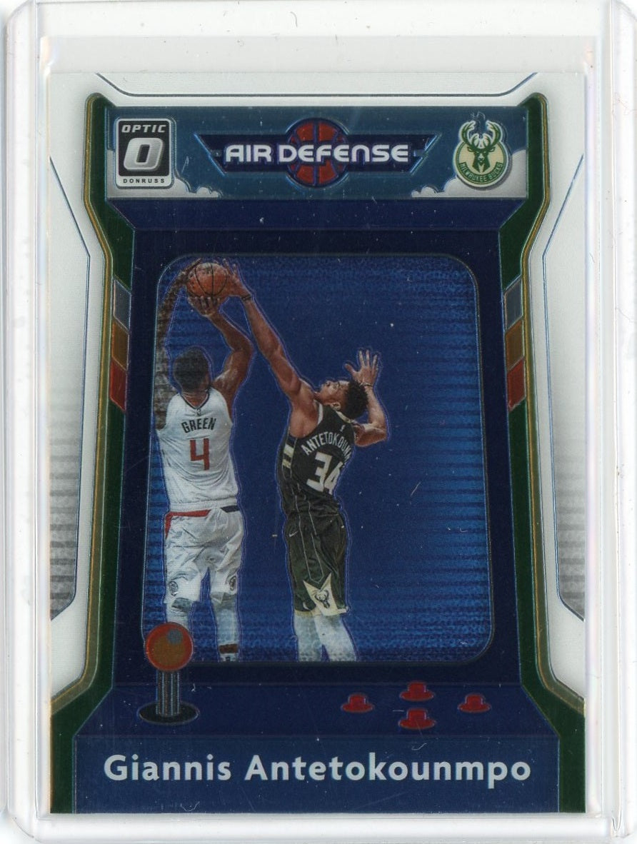 2020-21 Panini Donruss Optic Basketball Giannis Antetokounmpo Air Defense Card #1