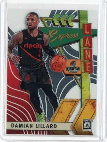 2019-20 Panini Donruss Optic Basketball Damian Lillard Express Lane Card #3