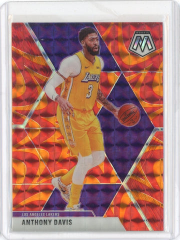 2019-20 Panini Mosaic Basketball Anthony Davis Reactive Orange Prizm Card #18