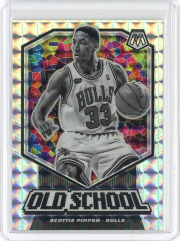 2019-20 Panini Mosaic Basketball Scottie Pippen Old School Silver Prizm Card #11