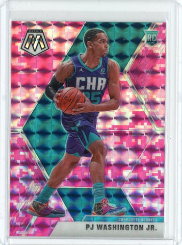 2019-20 Panini Mosaic Basketball Pj Washington Pink Prizm RC Card #213