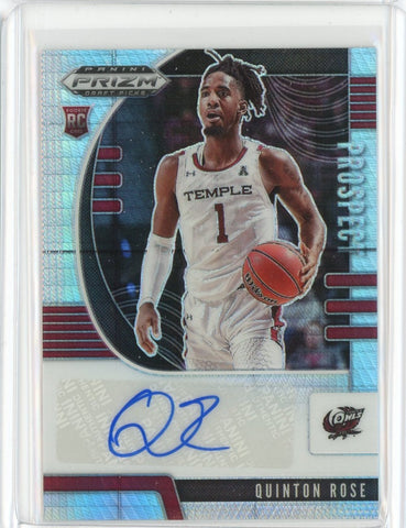 2020-21 Panini Prizm Draft Picks Basketball Quinton Rose Auto Card #PA-QR