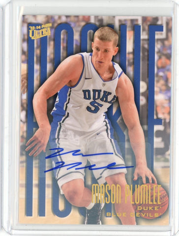 2013-14 Fleer Ultra Basketball Mason Plumlee Auto Card #193