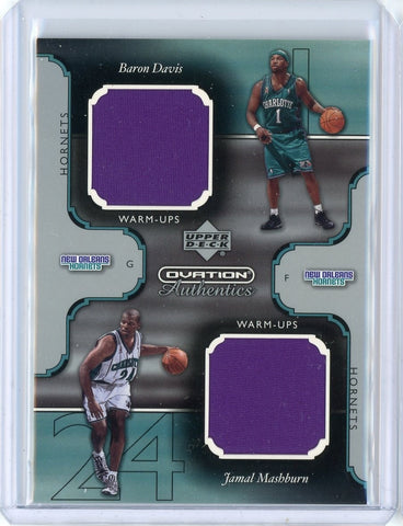 2002-03 Upper Deck Basketball Baron Davis Jamal Mashburn Patch Card #BD/JM