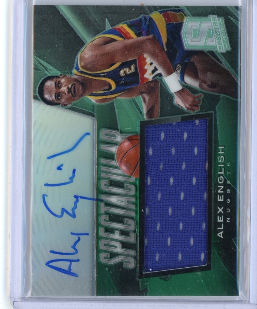 2013-14 Panini Spectra Basketball Alex English Spectacular Auto Patch Card #27 /149