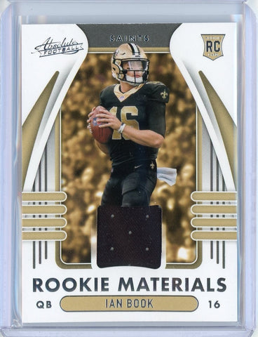 2021 Panini Absolute Football NFL Ian Book Rookie Materials RC Patch Card #ARM-IBO