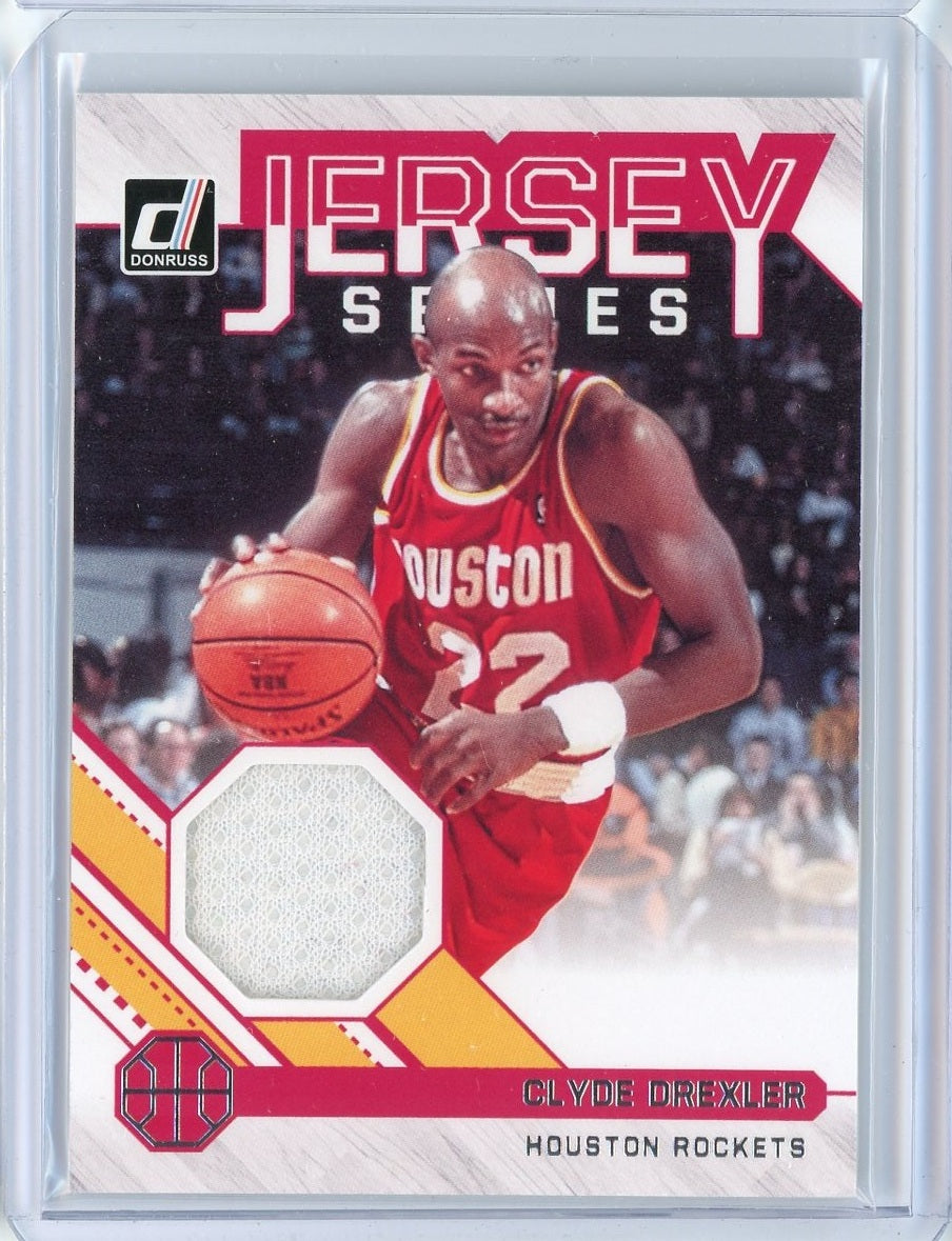 2020-21 Panini Donruss Basketball Clyde Drexler Jersey Series Patch Card #JS-CDX