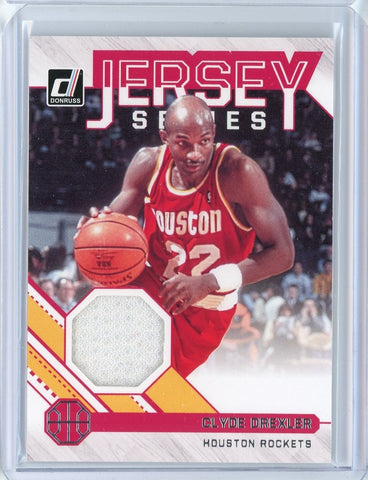 2020-21 Panini Donruss Basketball Clyde Drexler Jersey Series Patch Card #JS-CDX