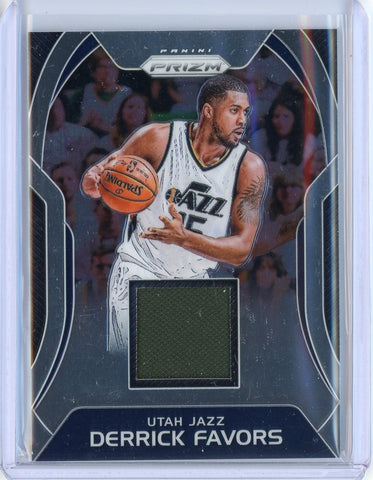 2017-18 Panini Prizm Basketball Derrick Favors Patch Card #SW-DV