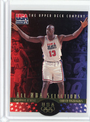 1995-96 Upper Deck Basketball Shaquille O'Neal USA Card #2