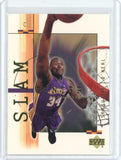 2001-02 Upper Deck Basketball Shaquille O'Neal Slam Center Card #SC15