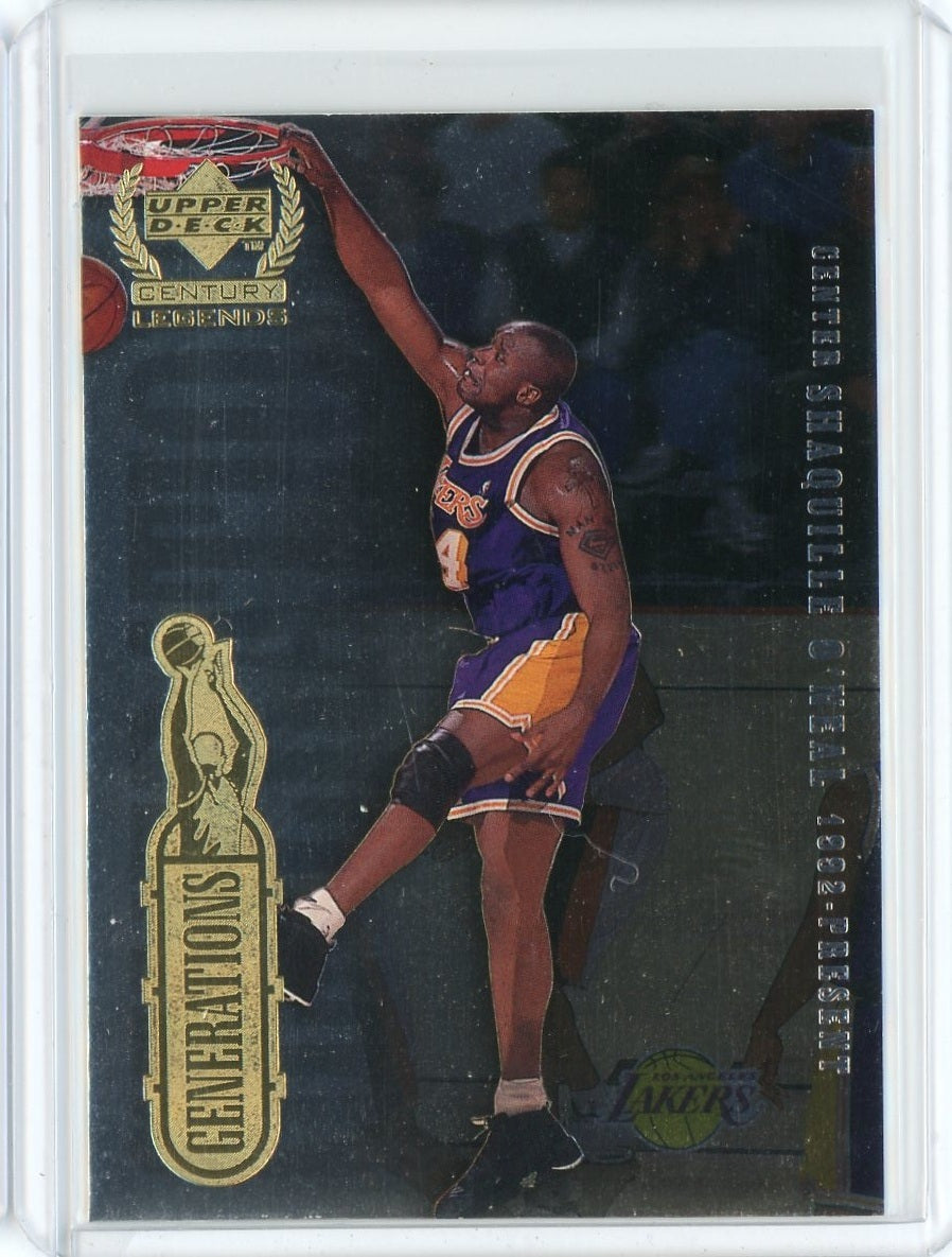 1998-99 Upper Deck Century Legends Basketball Shaquille O'Neal Generations Card