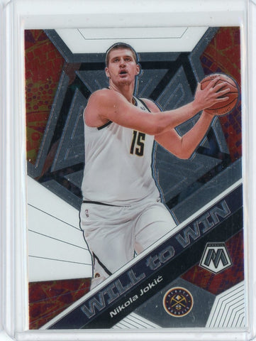 2019-20 Panini Mosaic Basketball Nikola Jokic Will to Win Card #9