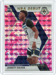 2019-20 Panini Mosaic Basketball Jarrett Culver NBA Debut Pink Camo Prizm RC Card #263