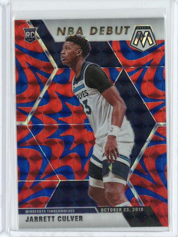 2019-20 Panini Mosaic Basketball Jarrett Culver Reactive Blue Prizm RC Card #263