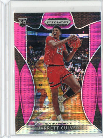 2019-20 Panini Prizm Draft Picks Basketball Jarrett Culver Pink Pulsar Prizm RC Card #7