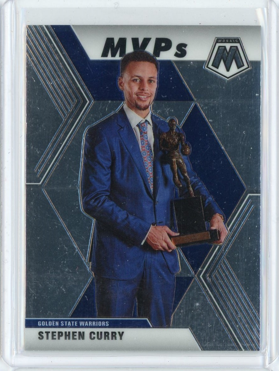 2019-20 Panini Mosaic Basketball Stephen Curry MVP Card #299