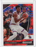 2020-21 Panini Prizm Draft Picks Basketball Udoka Azubuike Red Cracked Ice RC Card #31