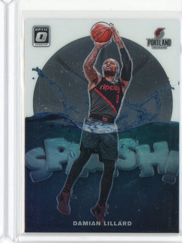 2019-20 Panini Donruss Optic Basketball Damian Lillard Spalsh Card #7