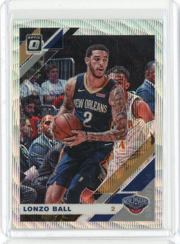 2019-20 Panini Donruss Optic Basketball Lonzo Ball Fanatics Silver Prizm Card #3