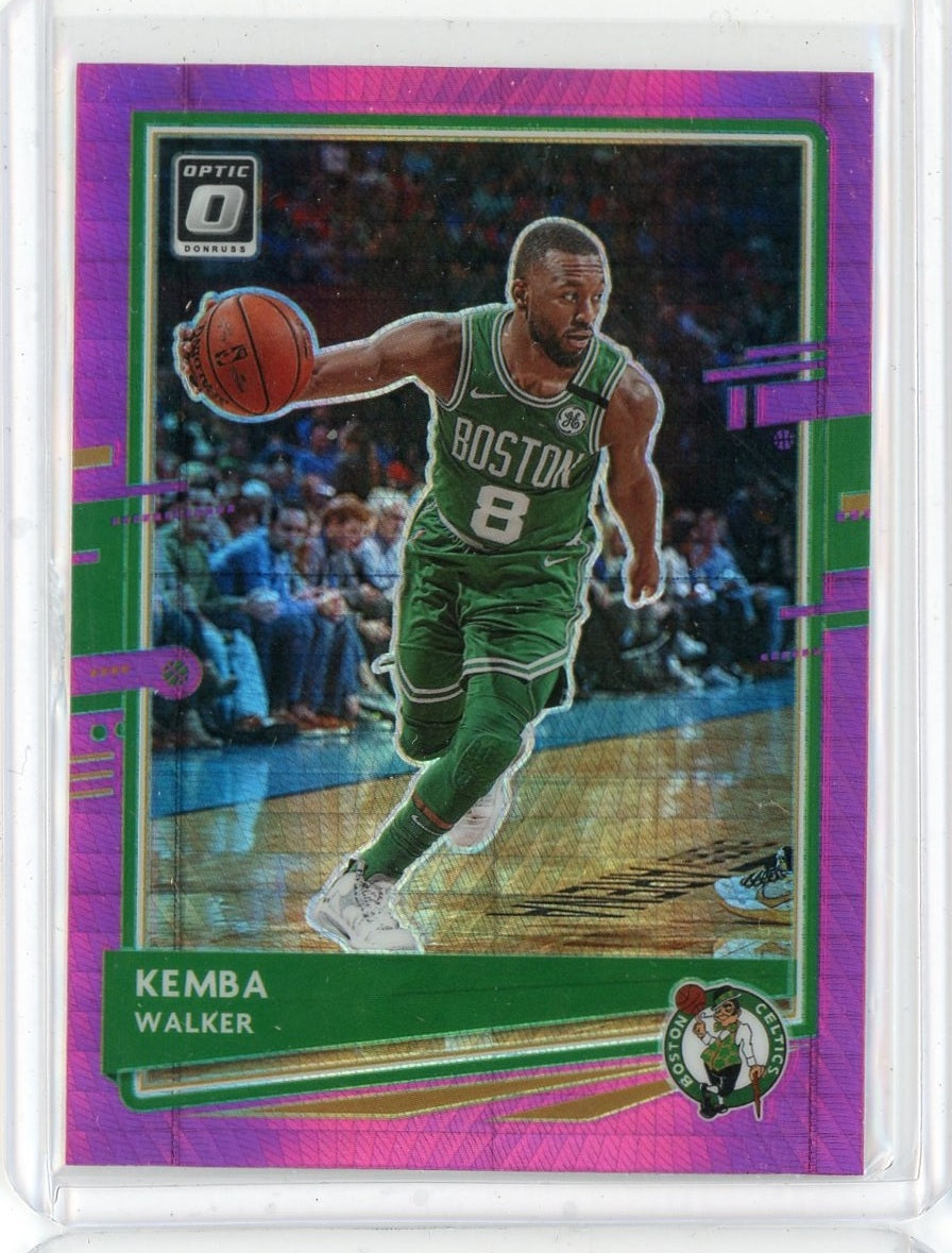 2020-21 Panini Donruss Optic Basketball Kemba Walker Hyper Pink Prizm Card #95