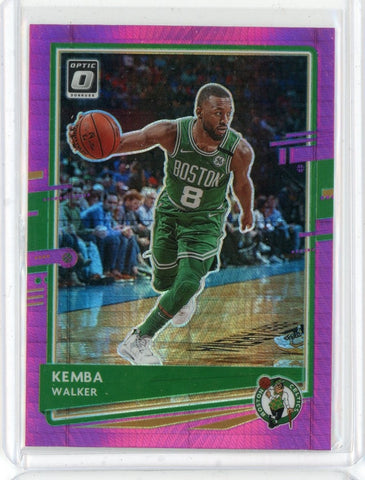 2020-21 Panini Donruss Optic Basketball Kemba Walker Hyper Pink Prizm Card #95